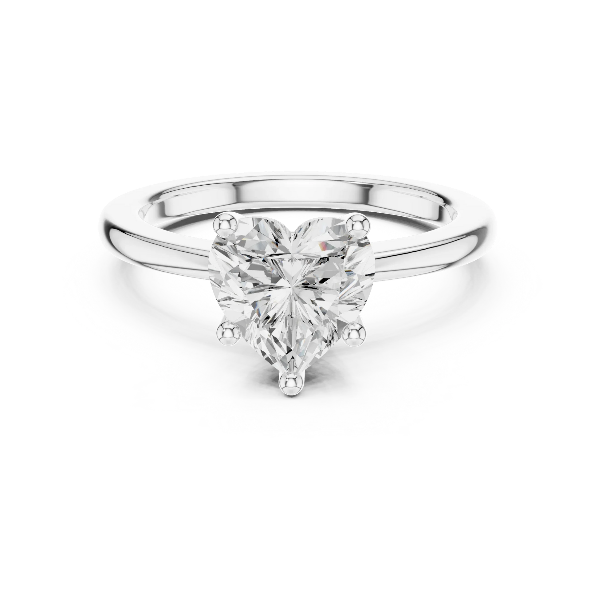 Heart Radiance Solitaire Heart Shaped Diamond Ring in White Gold, Australia