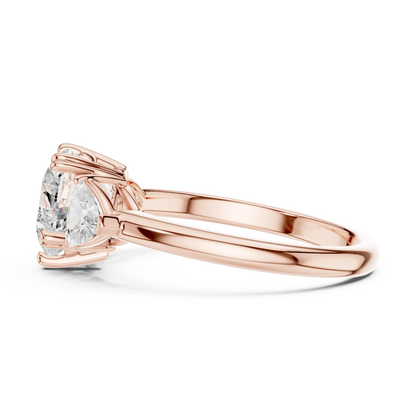 Juliette Romantic Heart Three-Stone Diamond Ring