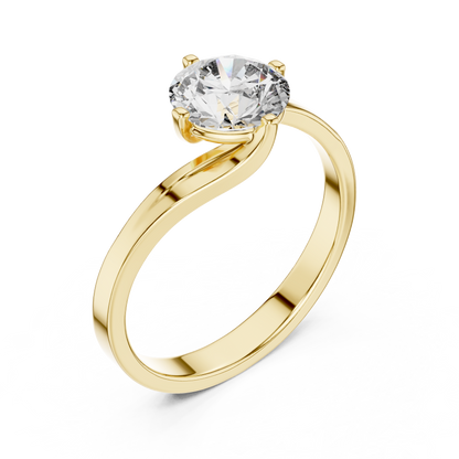 Elegant Wrap Solitaire Diamond Ring