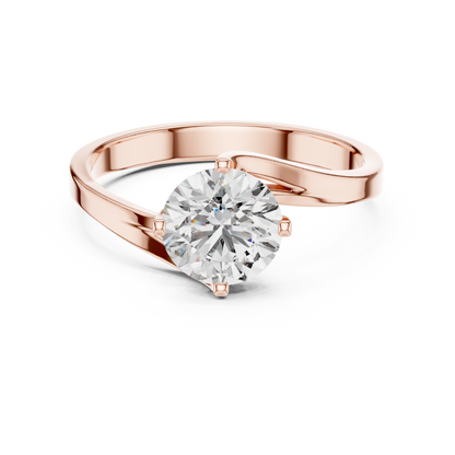 Elegant Wrap Solitaire Diamond Ring