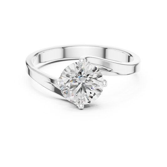 Elegant Wrap Solitaire Diamond Ring
