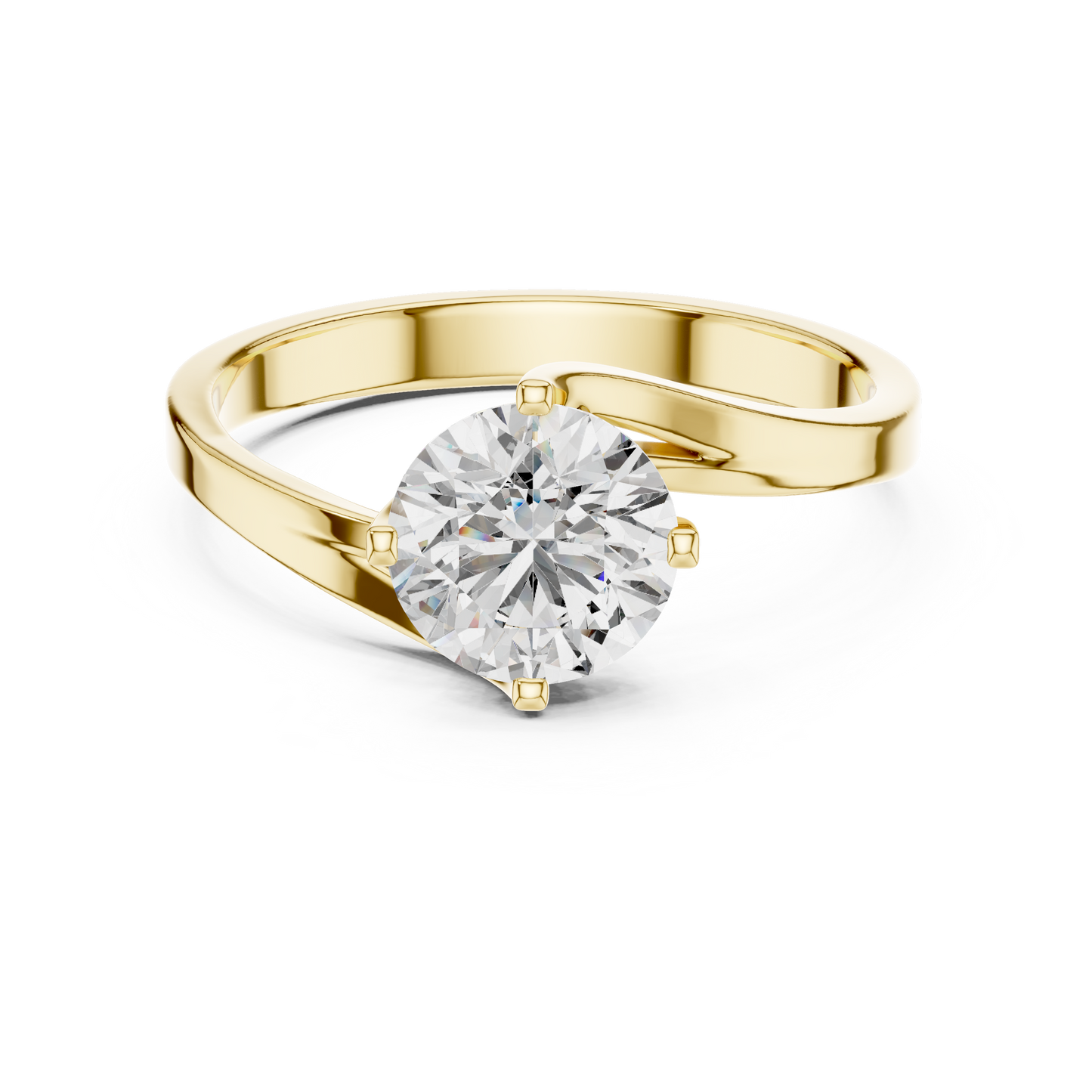 Elegant Wrap Solitaire Diamond Ring