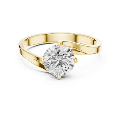 Elegant Wrap Solitaire Diamond Ring