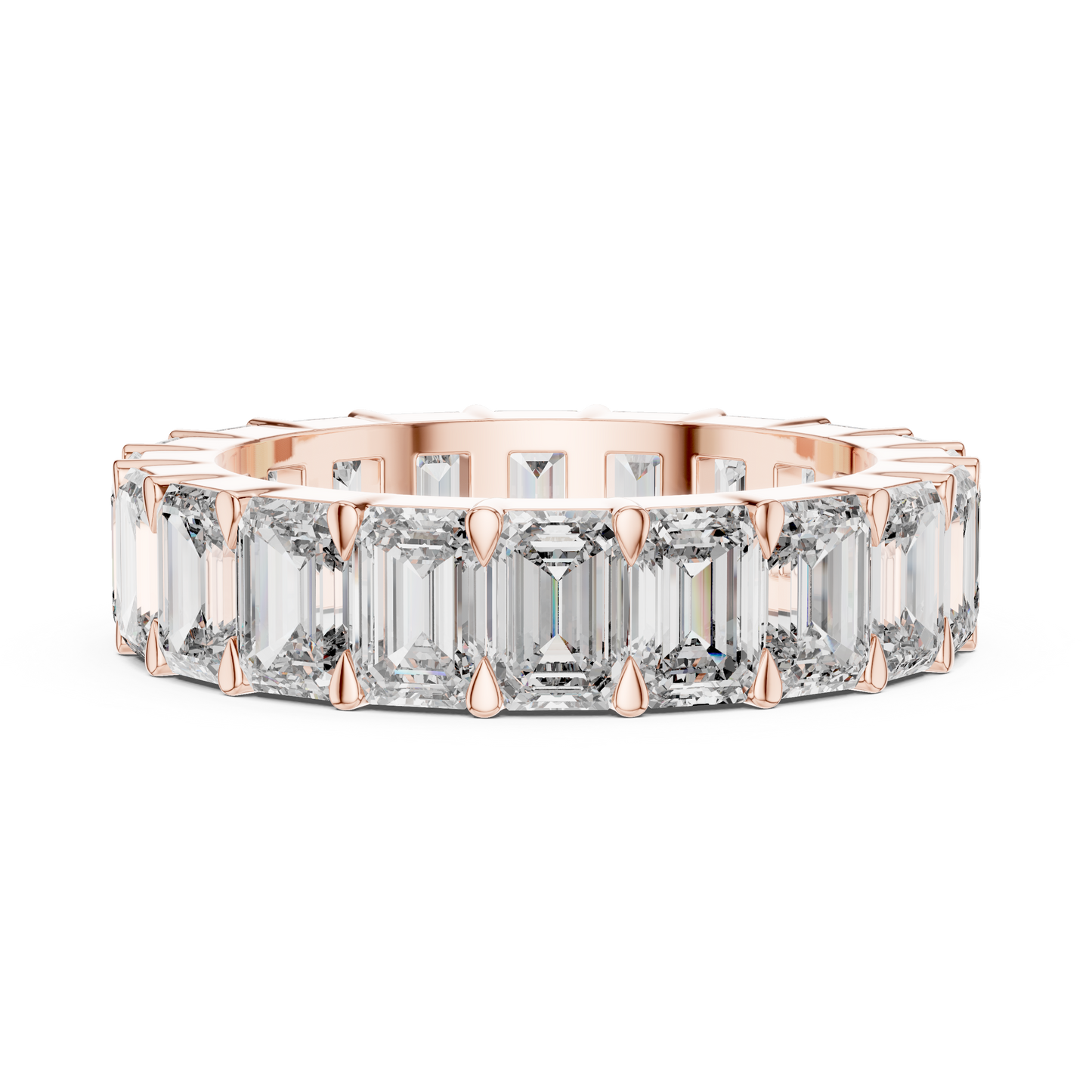 Emerald-Cut Full Eternity Diamond Band