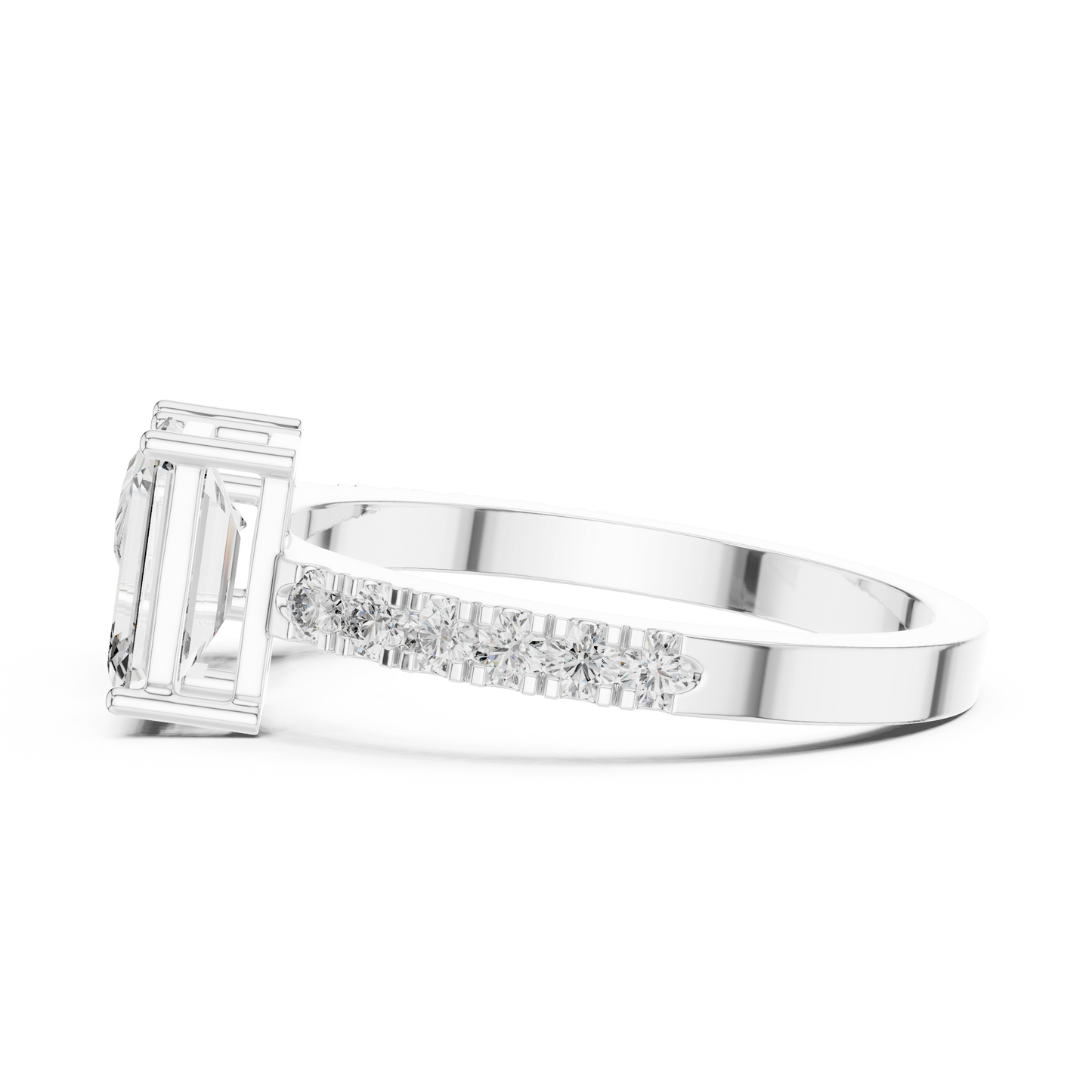 Toi et Moi Diamond Ring (Oval & Emerald Cut )