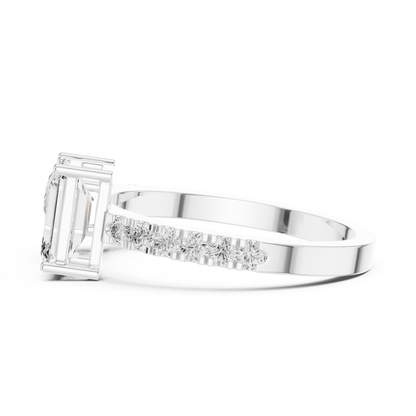 Toi et Moi Diamond Ring (Oval & Emerald Cut )