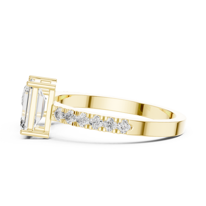 Toi et Moi Diamond Ring (Oval & Emerald Cut )