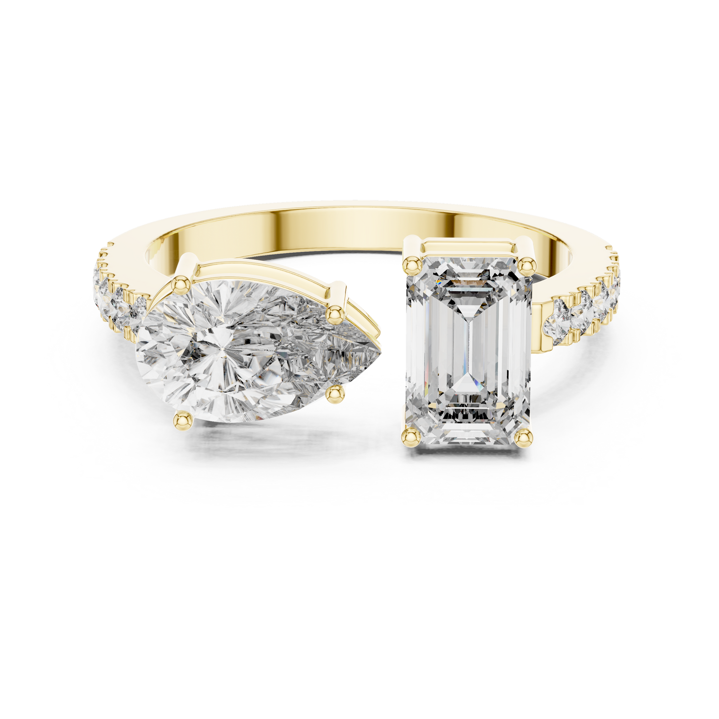 Toi et Moi Diamond Ring (Oval & Emerald Cut )