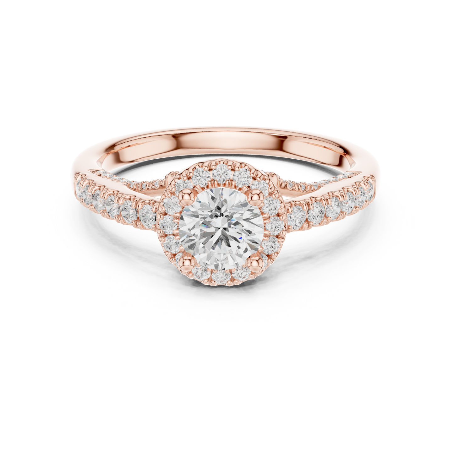 Round Halo Lab-Grown Diamond Engagement Ring