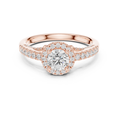Round Halo Lab-Grown Diamond Engagement Ring