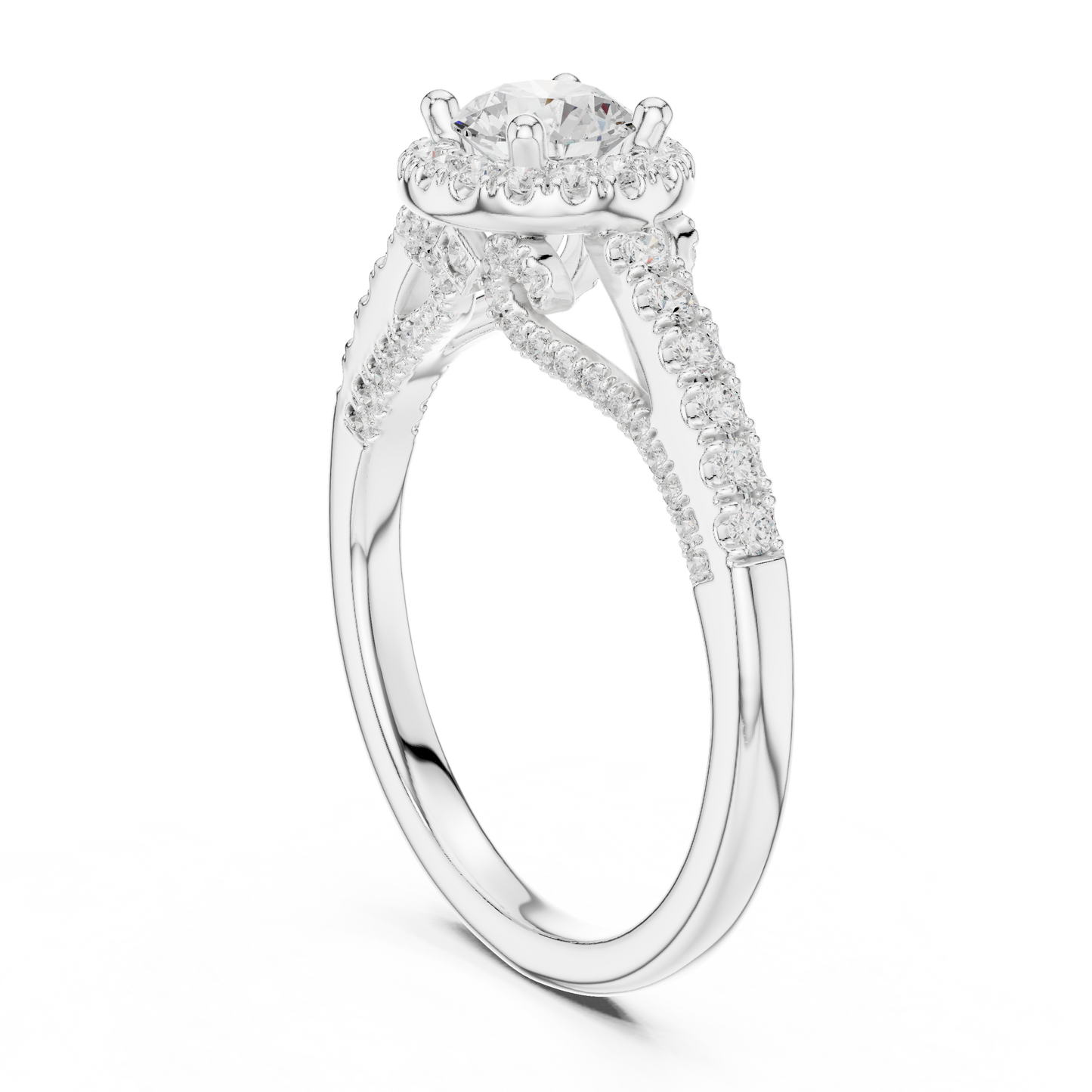 Round Halo Lab-Grown Diamond Engagement Ring