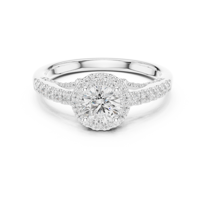 Round Halo Lab-Grown Diamond Engagement Ring