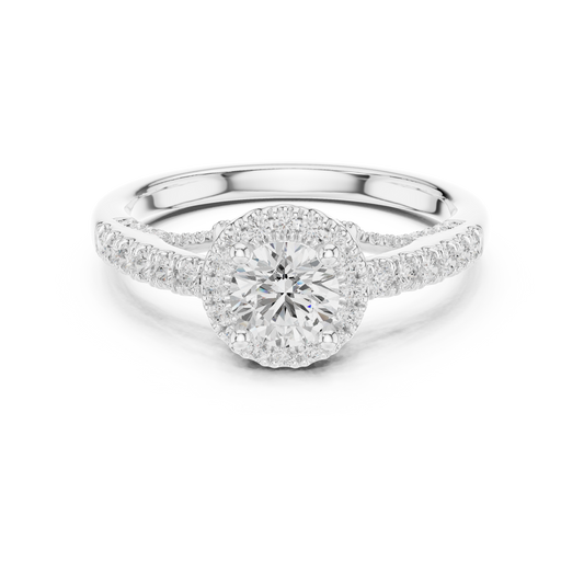 Round Halo Lab-Grown Diamond Engagement Ring