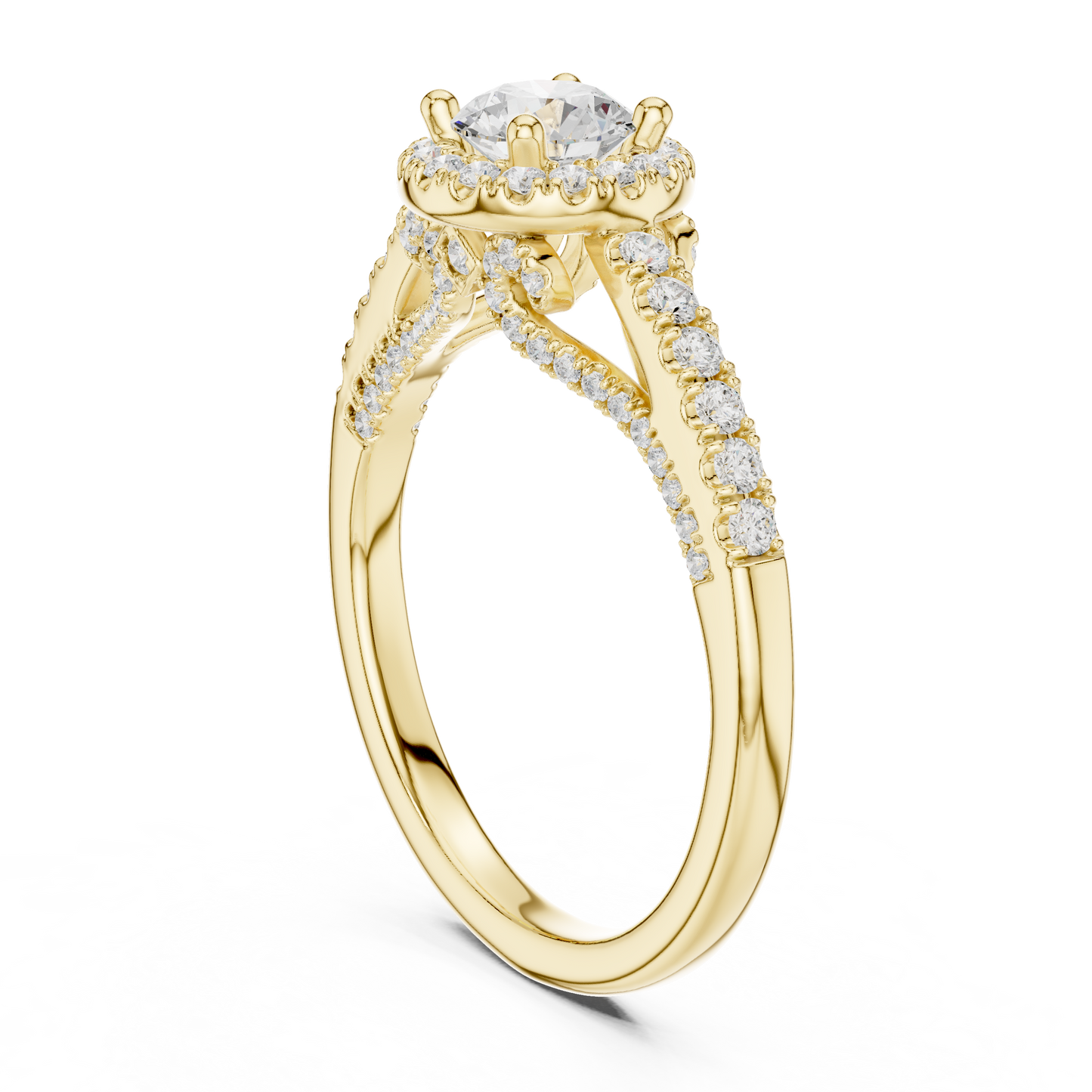 Round Halo Lab-Grown Diamond Engagement Ring