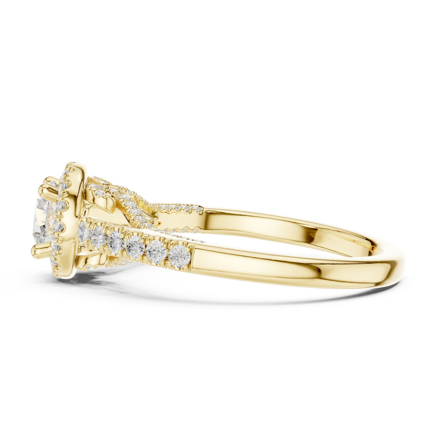 Round Halo Lab-Grown Diamond Engagement Ring