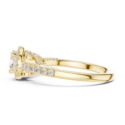 Round Halo Lab-Grown Diamond Engagement Ring