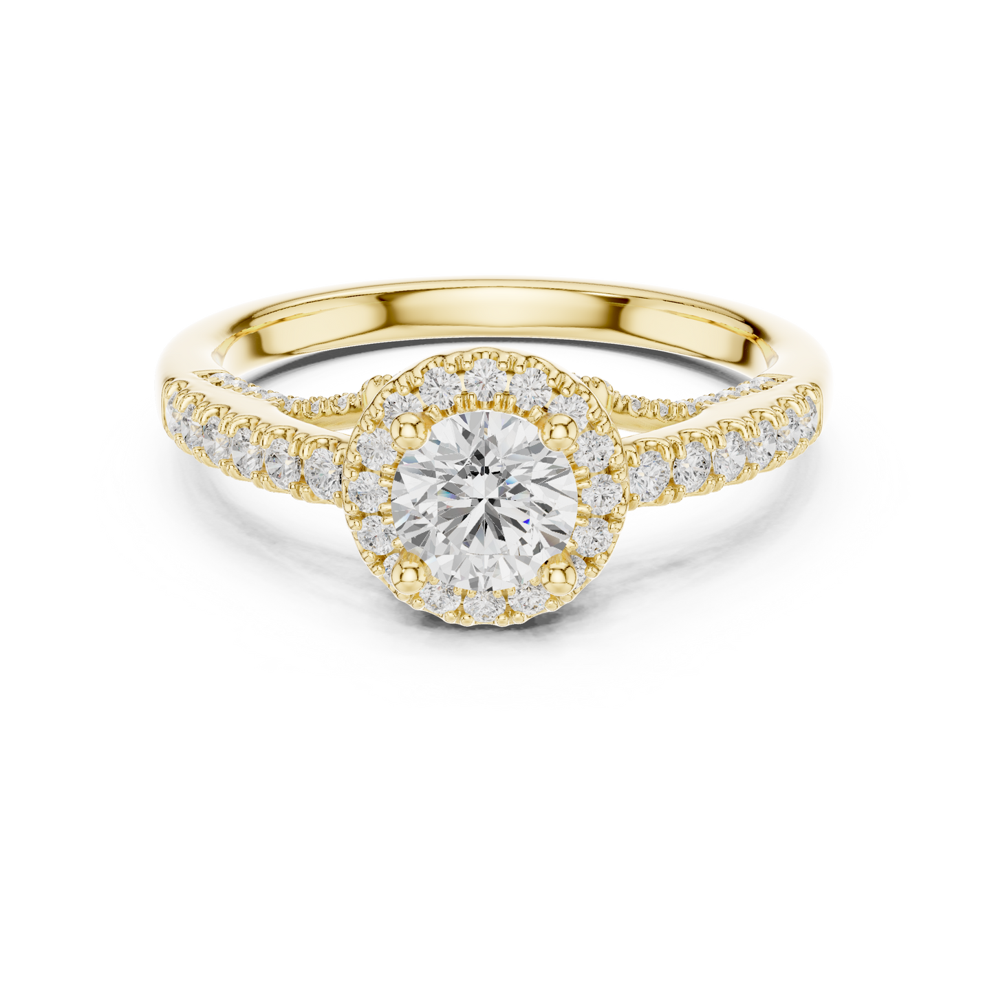 Round Halo Lab-Grown Diamond Engagement Ring