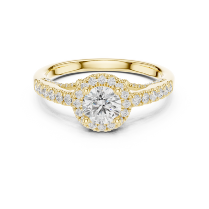 Round Halo Lab-Grown Diamond Engagement Ring