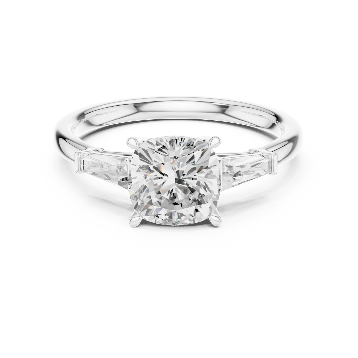 Luminous crown cushion diamond ring in white gold with lab-grown diamond – Australia