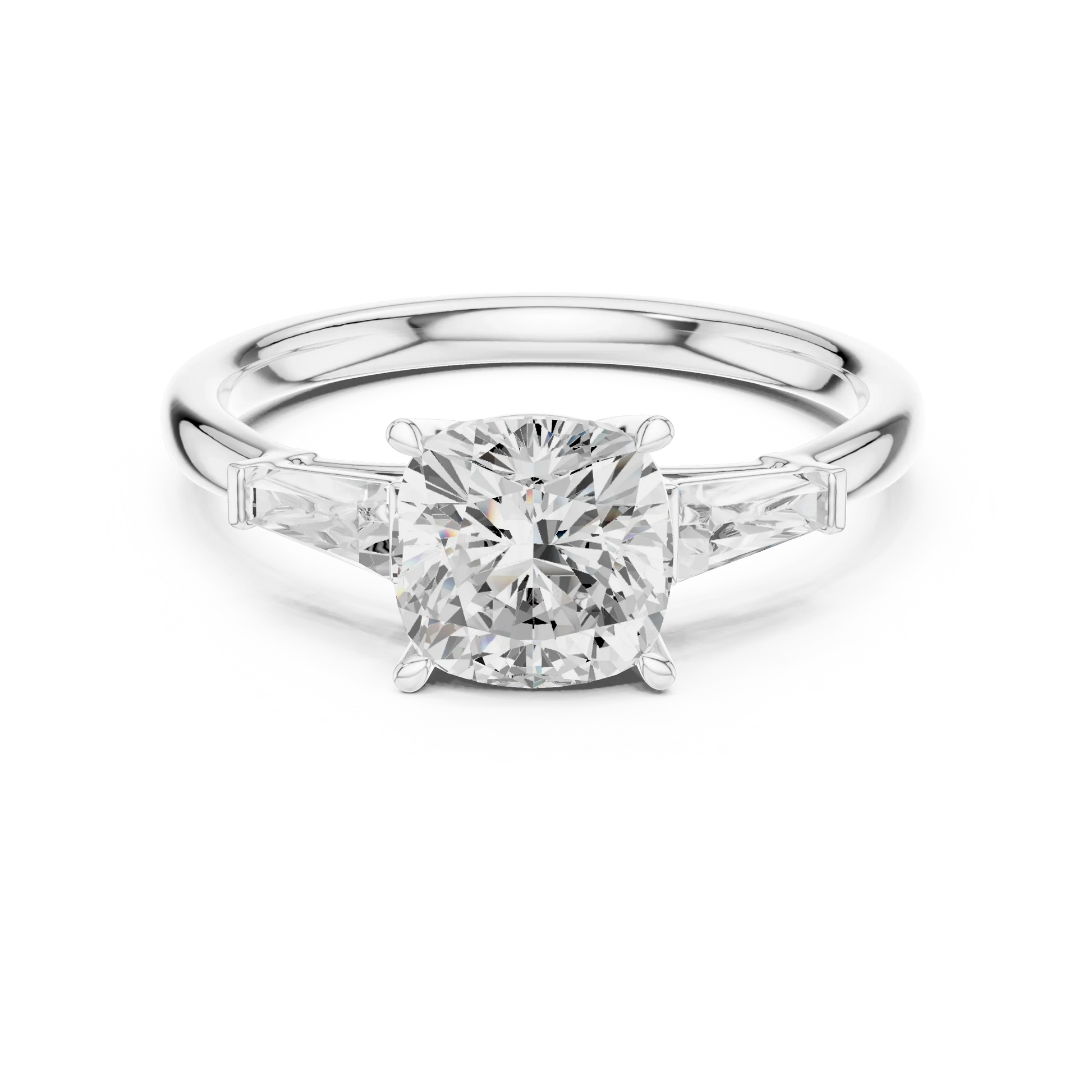 Luminous crown cushion diamond ring in white gold with lab-grown diamond – Australia