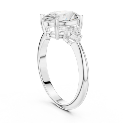 Portia Elegant Oval Diamond Three-Stone Ring