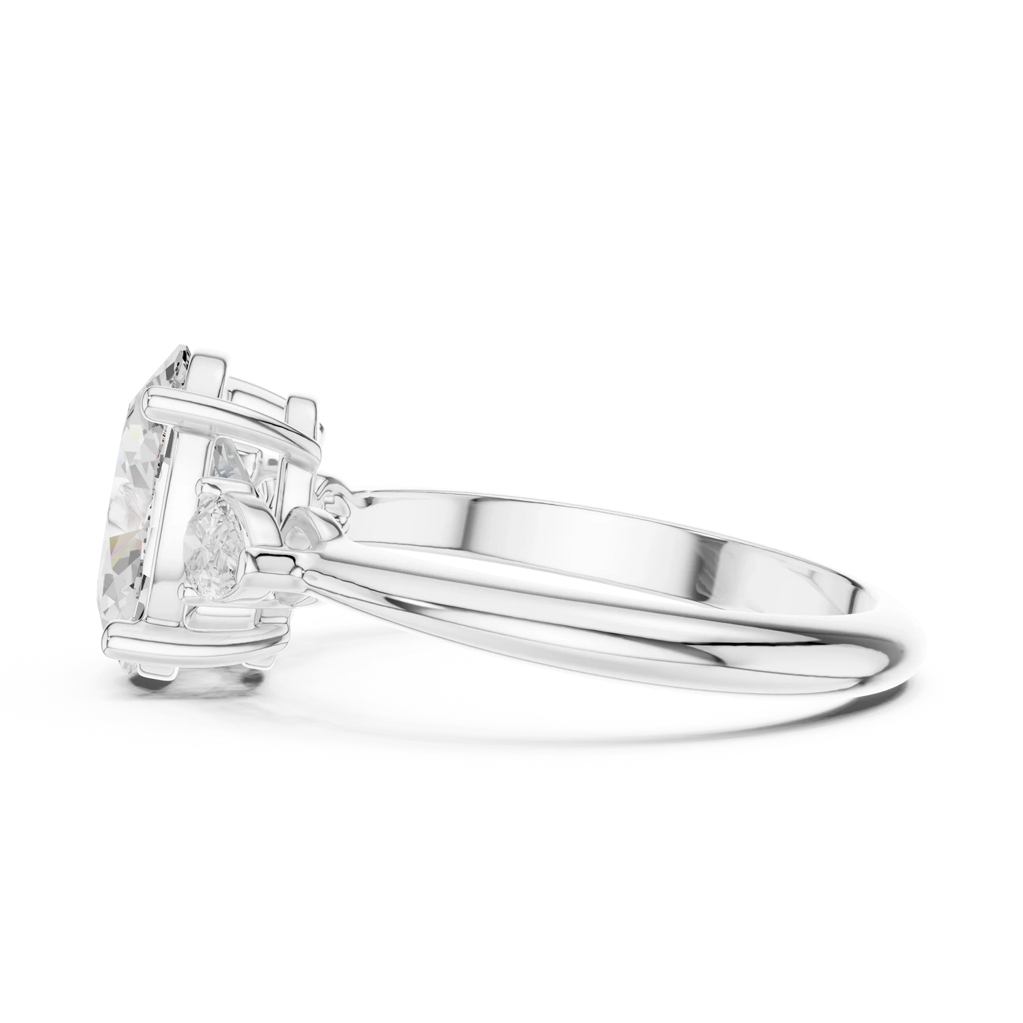 Portia Elegant Oval Diamond Three-Stone Ring