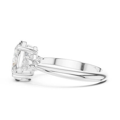 Portia Elegant Oval Diamond Three-Stone Ring