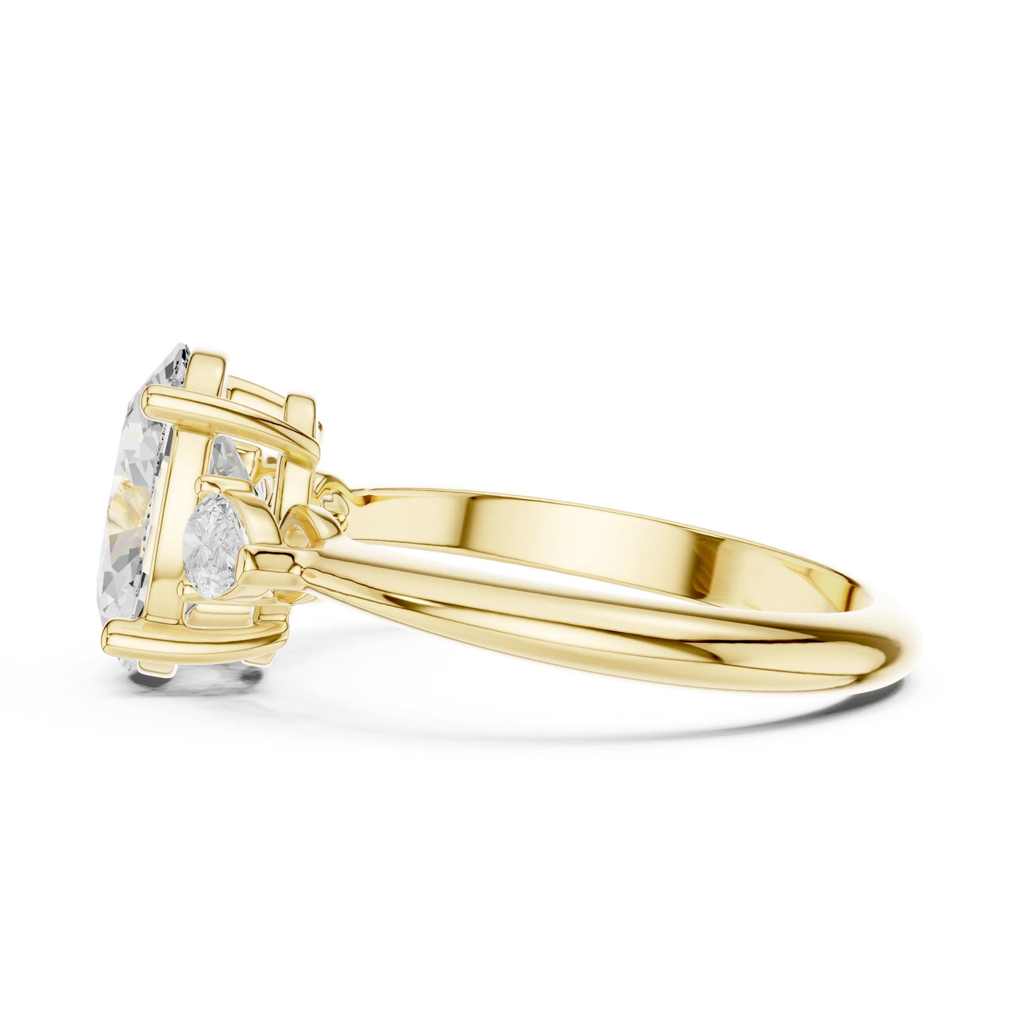 Portia Elegant Oval Diamond Three-Stone Ring