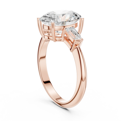 Sorrento Oval Diamond Three-Stone Ring