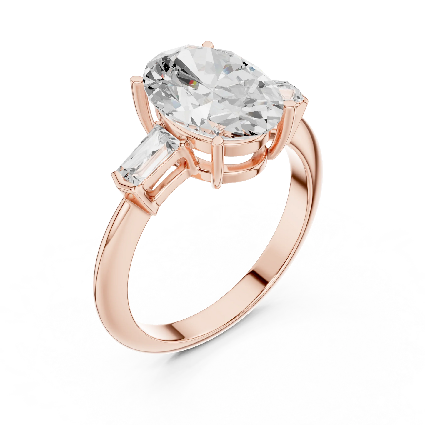 Sorrento Oval Diamond Three-Stone Ring