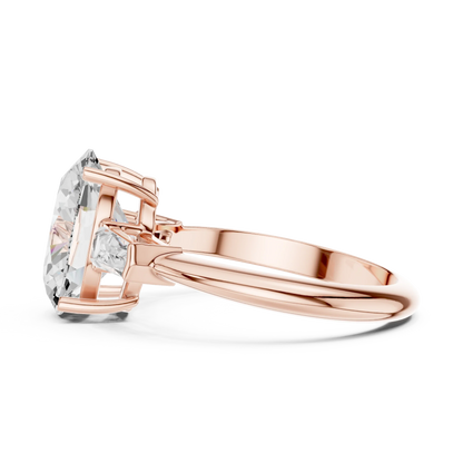 Sorrento Oval Diamond Three-Stone Ring