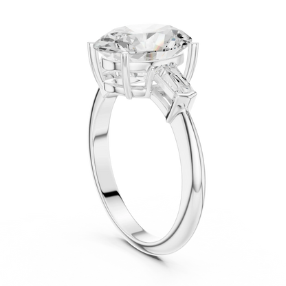 Sorrento Oval Diamond Three-Stone Ring