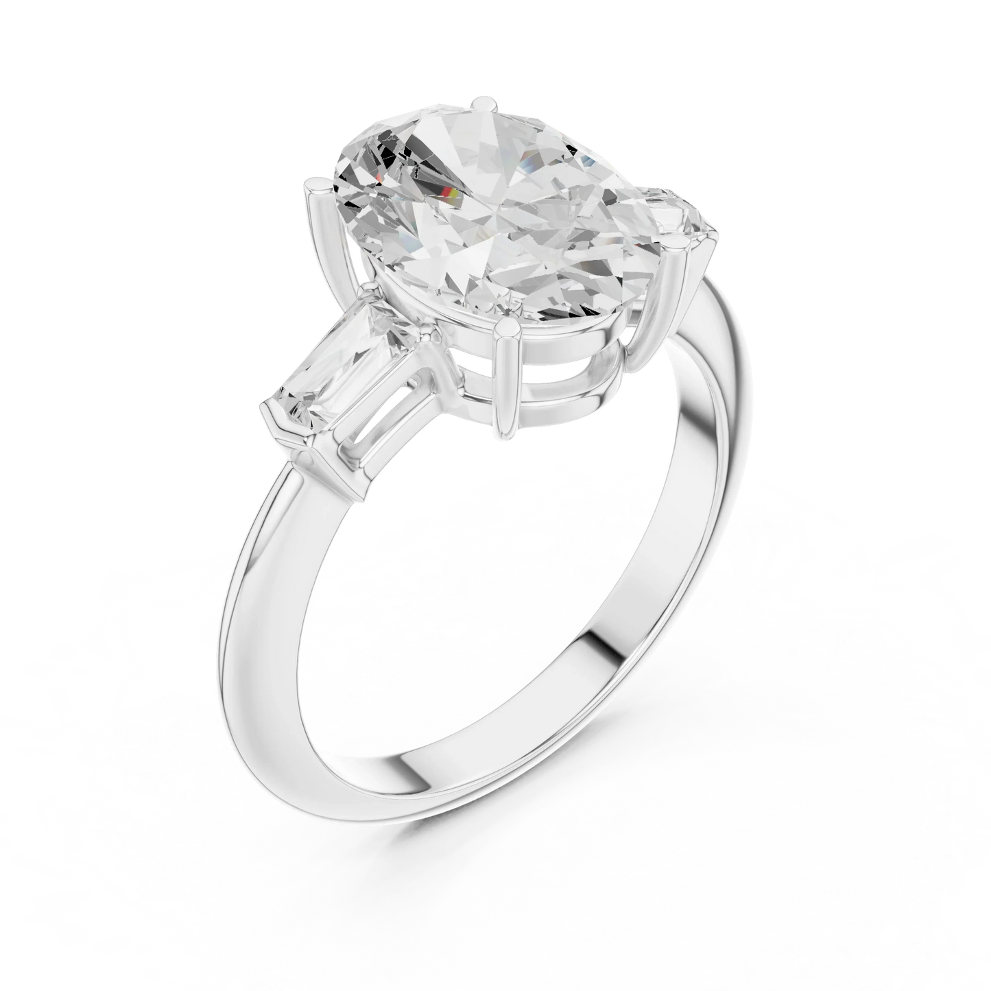Sorrento Oval Diamond Three-Stone Ring