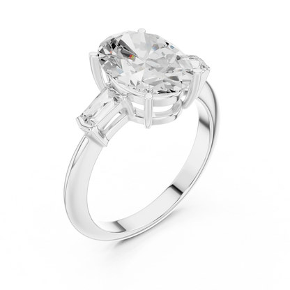 Sorrento Oval Diamond Three-Stone Ring