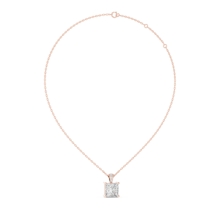 Princess-Cut Diamond Solitaire Pendant