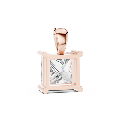 Princess-Cut Diamond Solitaire Pendant