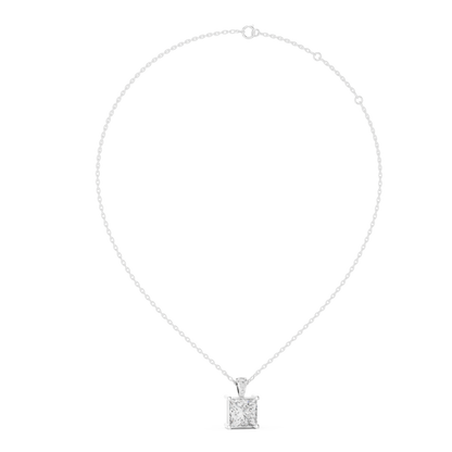 Princess-Cut Diamond Solitaire Pendant