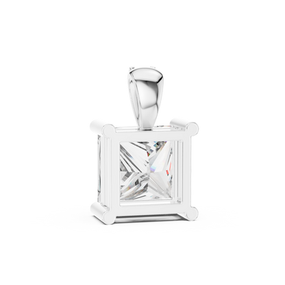 Princess-Cut Diamond Solitaire Pendant