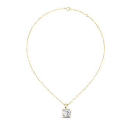 Princess-Cut Diamond Solitaire Pendant
