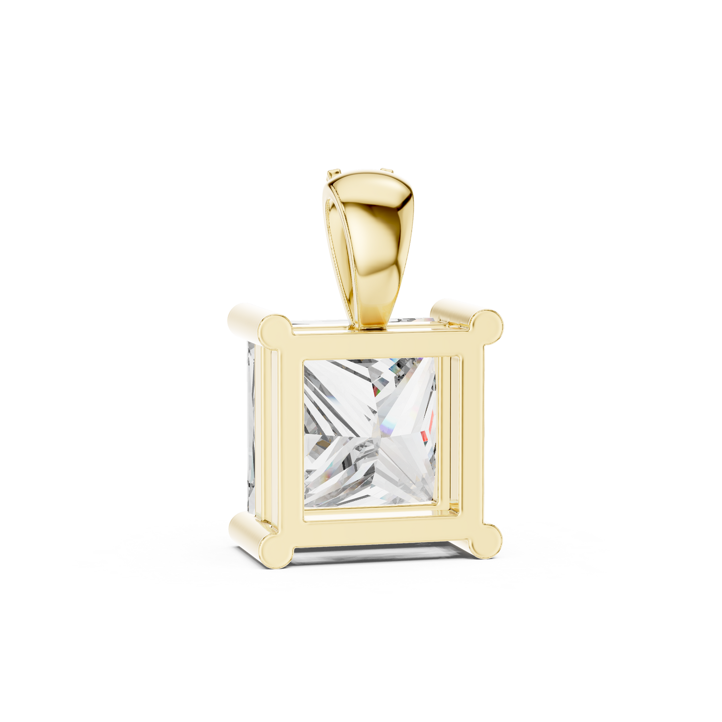 Princess-Cut Diamond Solitaire Pendant