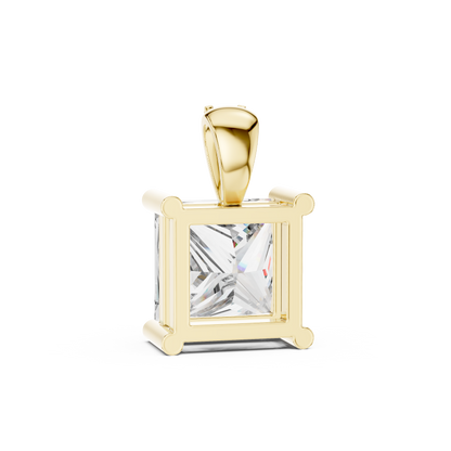 Princess-Cut Diamond Solitaire Pendant