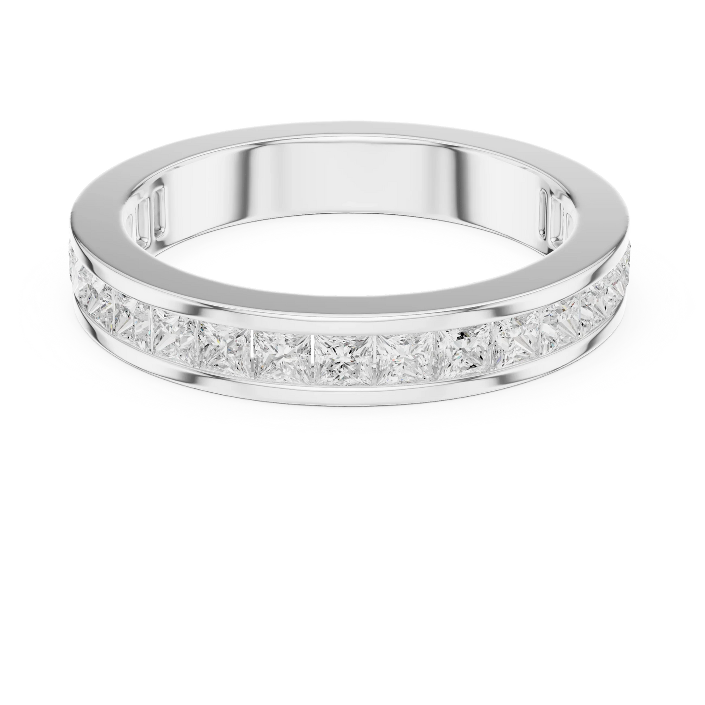 Princess cut diamond full eternity band with lab-grown diamonds in white gold, elegant and timeless design, Australia collection