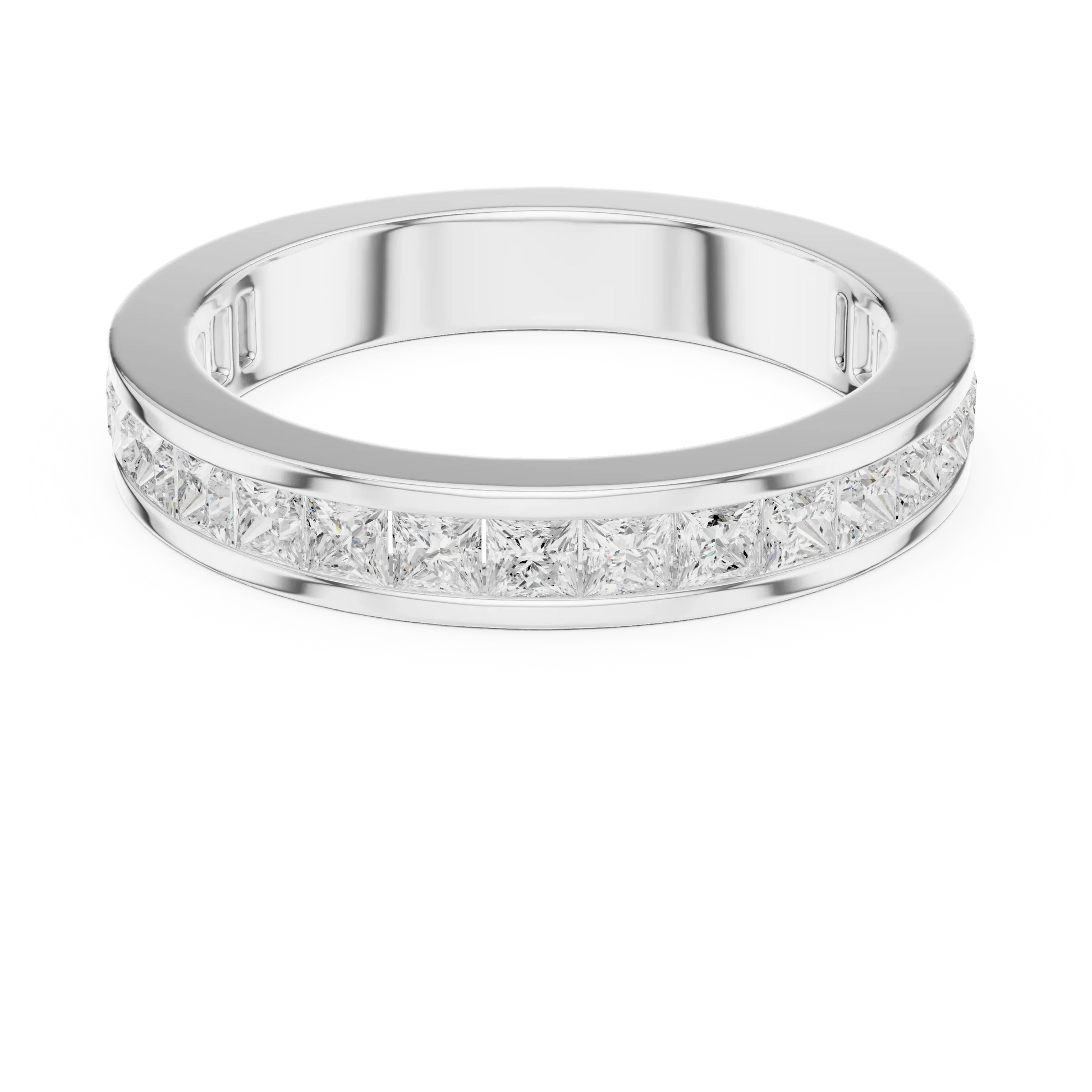 Princess cut diamond full eternity band with lab-grown diamonds in white gold, elegant and timeless design, Australia collection