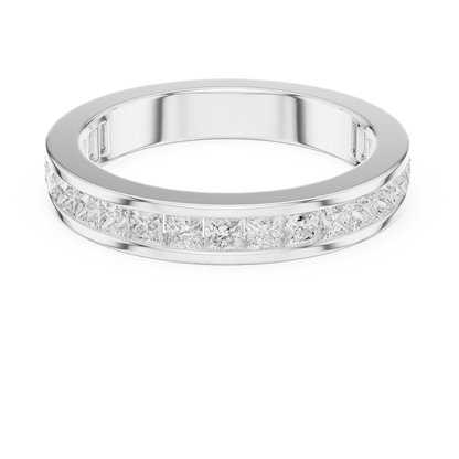 Princess cut diamond full eternity band with lab-grown diamonds in white gold, elegant and timeless design, Australia collection