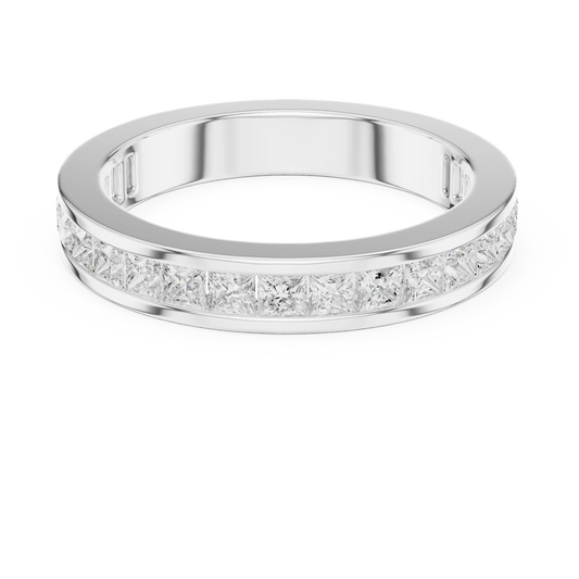 Princess cut diamond full eternity band with lab-grown diamonds in white gold, elegant and timeless design, Australia collection