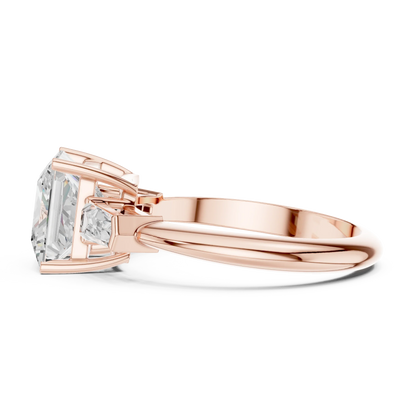 Empress Princess Diamond Three-Stone Ring