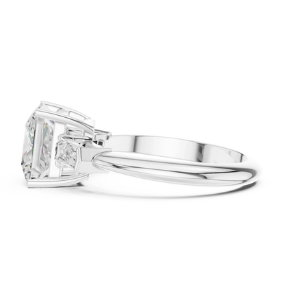 Empress Princess Diamond Three-Stone Ring