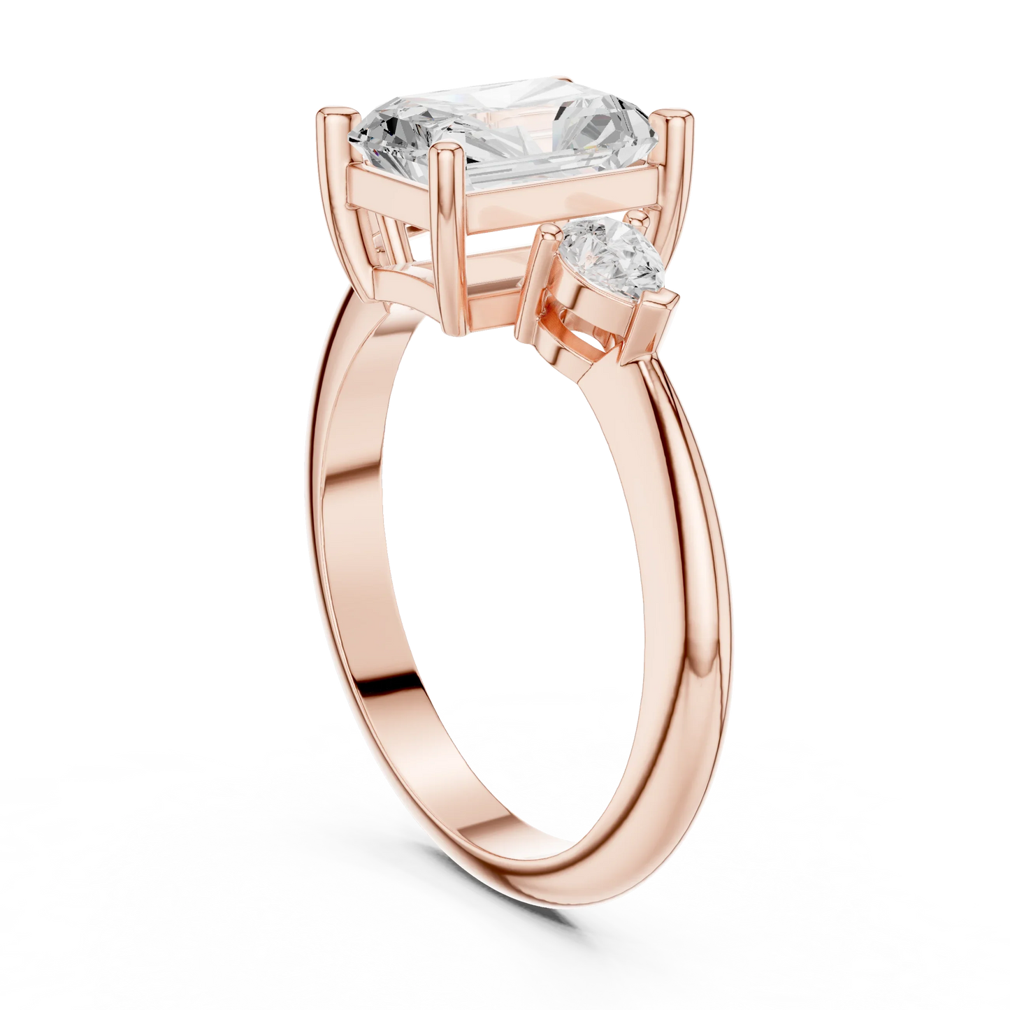 Titan Classic Radiant Diamond Three-Stone Ring