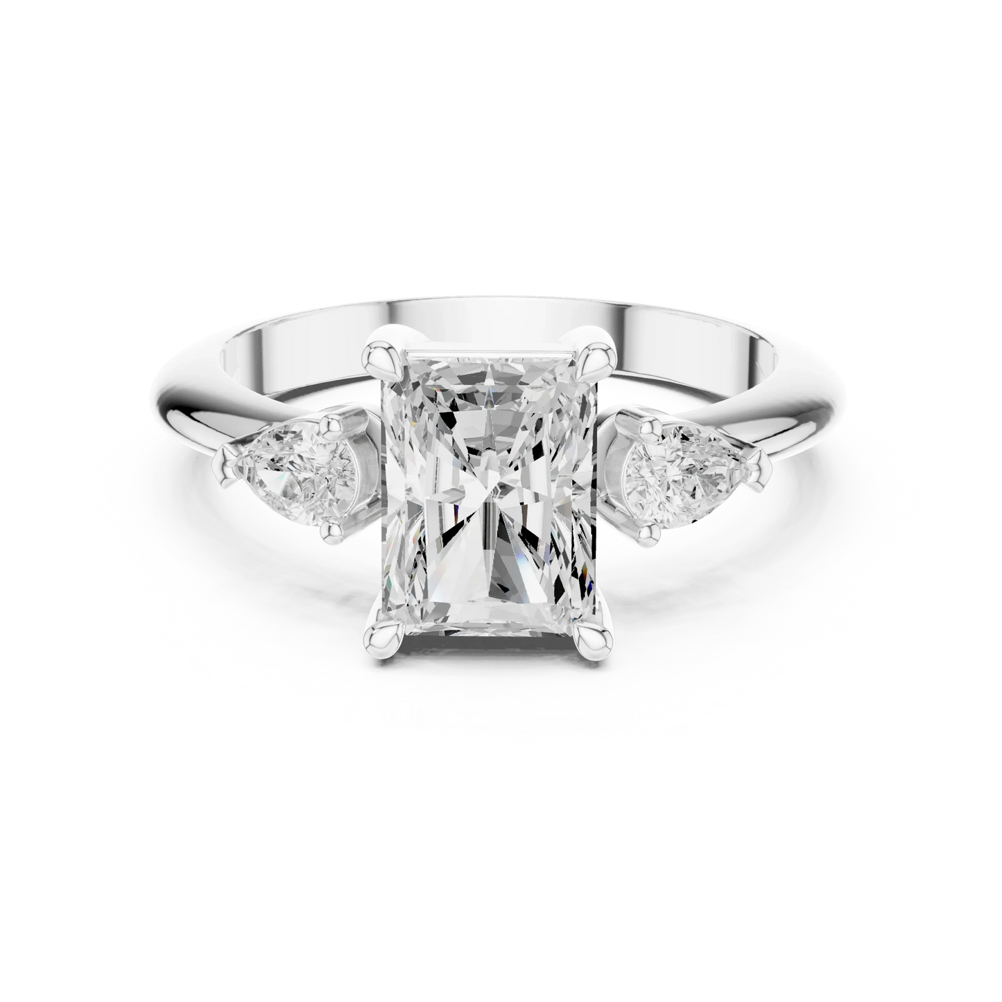 Titan Classic Radiant Diamond Three-Stone Ring