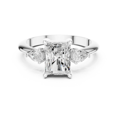 Titan Classic Radiant Diamond Three-Stone Ring